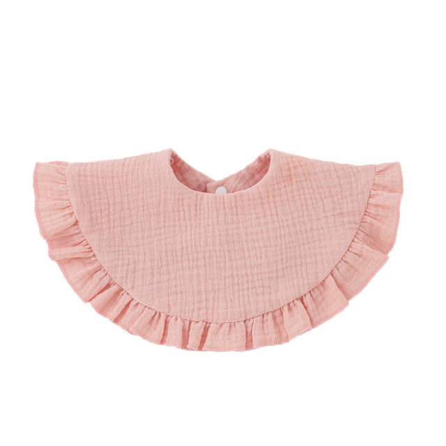 Soft Cotton Ruffle Bib For Infants And Toddlers