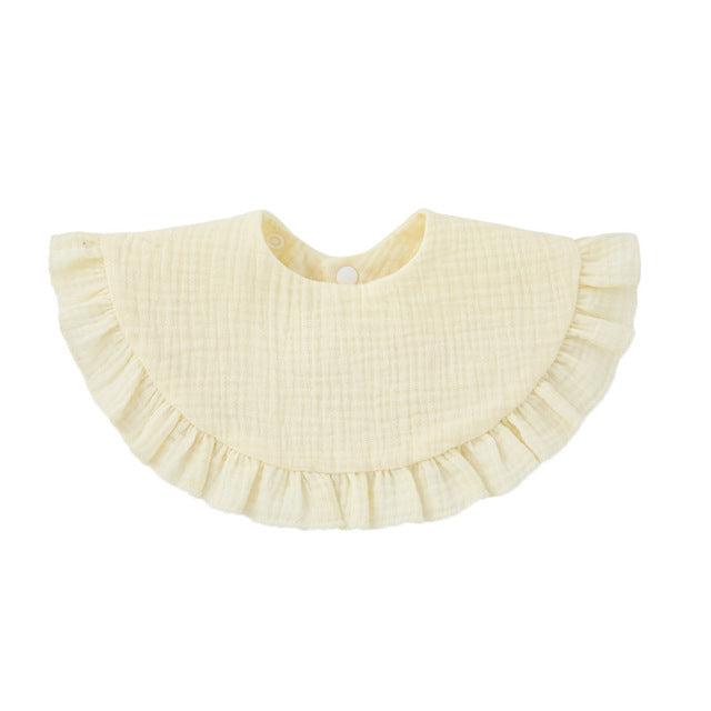 Soft Cotton Ruffle Bib For Infants And Toddlers