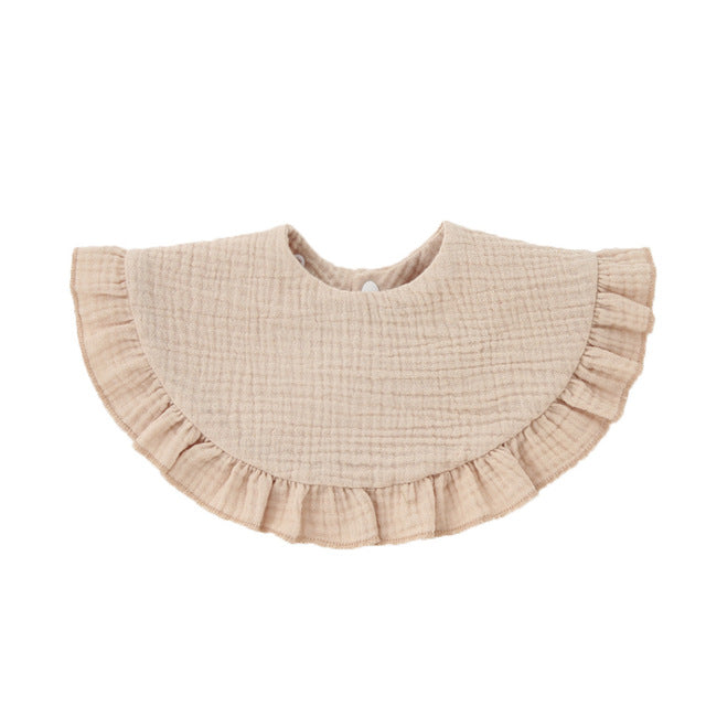 Soft Cotton Ruffle Bib For Infants And Toddlers