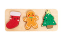 Pearhead 3 Piece Wooden Holiday Puzzle Kids Christmas Puzzle Holiday Puzzle Stocking Stuffer Christmas Toys for Children Holiday Toy Ideas 3 Piece Set