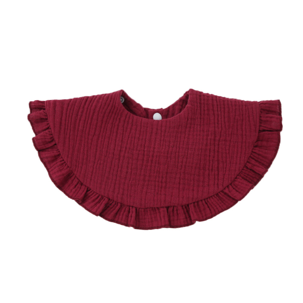 Soft Cotton Ruffle Bib For Infants And Toddlers