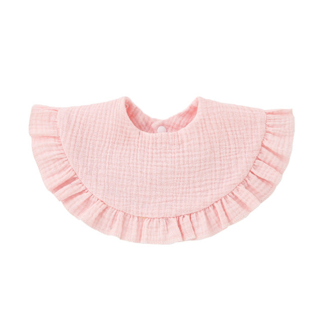 Soft Cotton Ruffle Bib For Infants And Toddlers